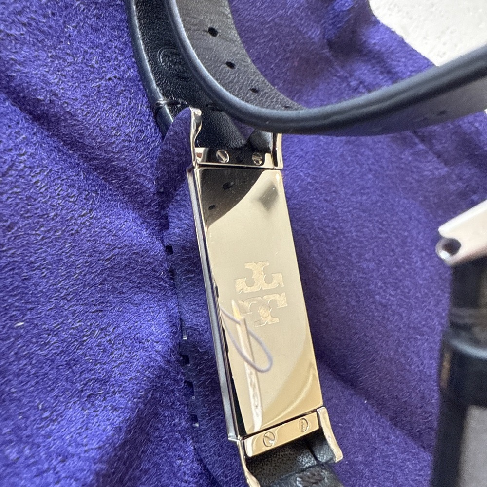 NWT Tory Burch X Fitbit Flex Black & Silver Double-Wrap BRACELET  W/  Dust Bag - Picture 6 of 12